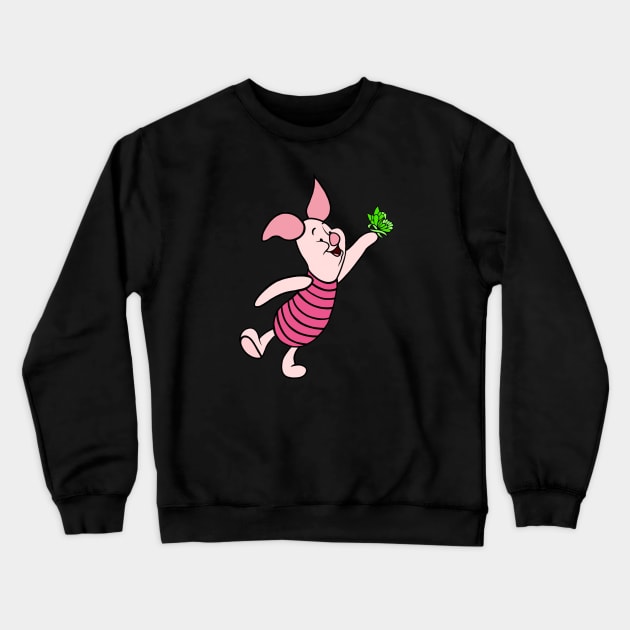 Little Pig with Awareness Ribbon Butterfly (Green) Crewneck Sweatshirt by CaitlynConnor